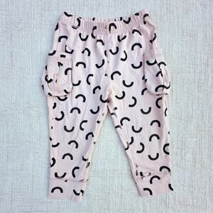 Tea Collection Pink Cargo Joggers VGUC 12-18mo